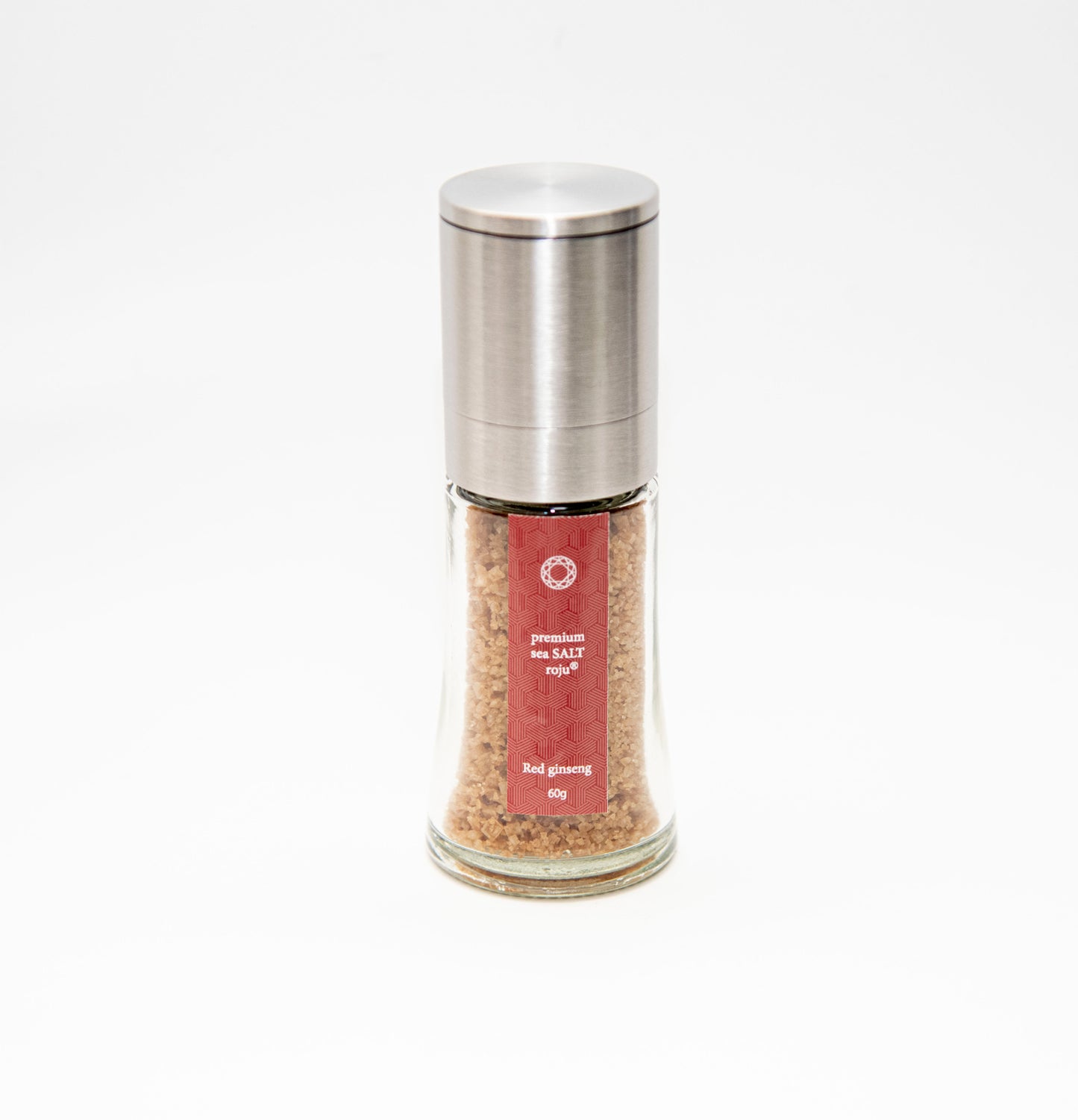 露珠 ROJU SALT 紅高麗人参 ミル 60g|挽きたて・食卓用ガラスボトル