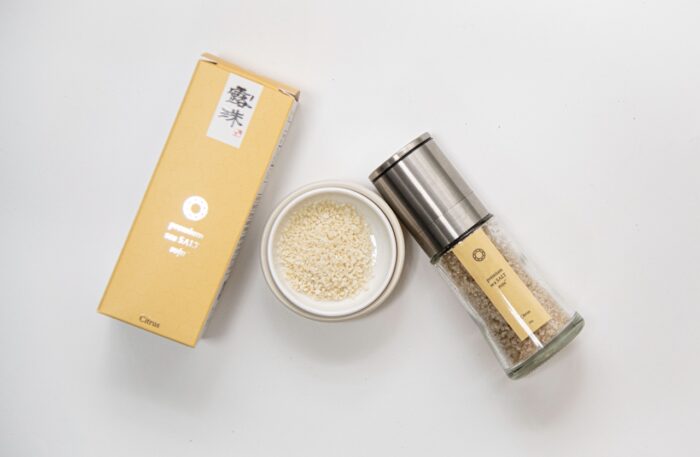 露珠 ROJU SALT みかん ミル 60g｜挽きたて・食卓用ガラスボトル