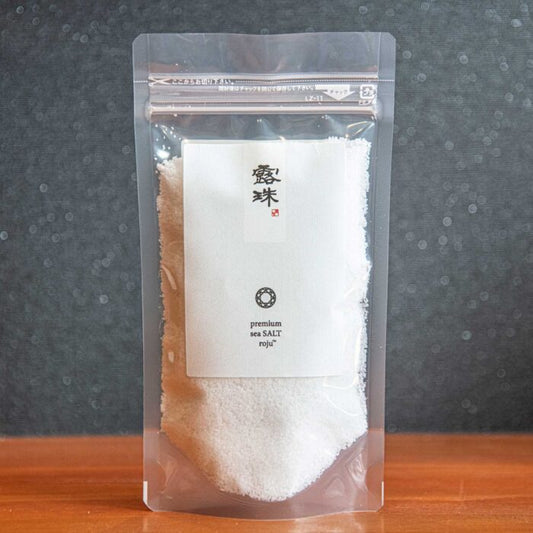 露珠 ROJU SALT 5年熟成プレミアム 天日塩 180g｜試しやすいキッチンサイズ