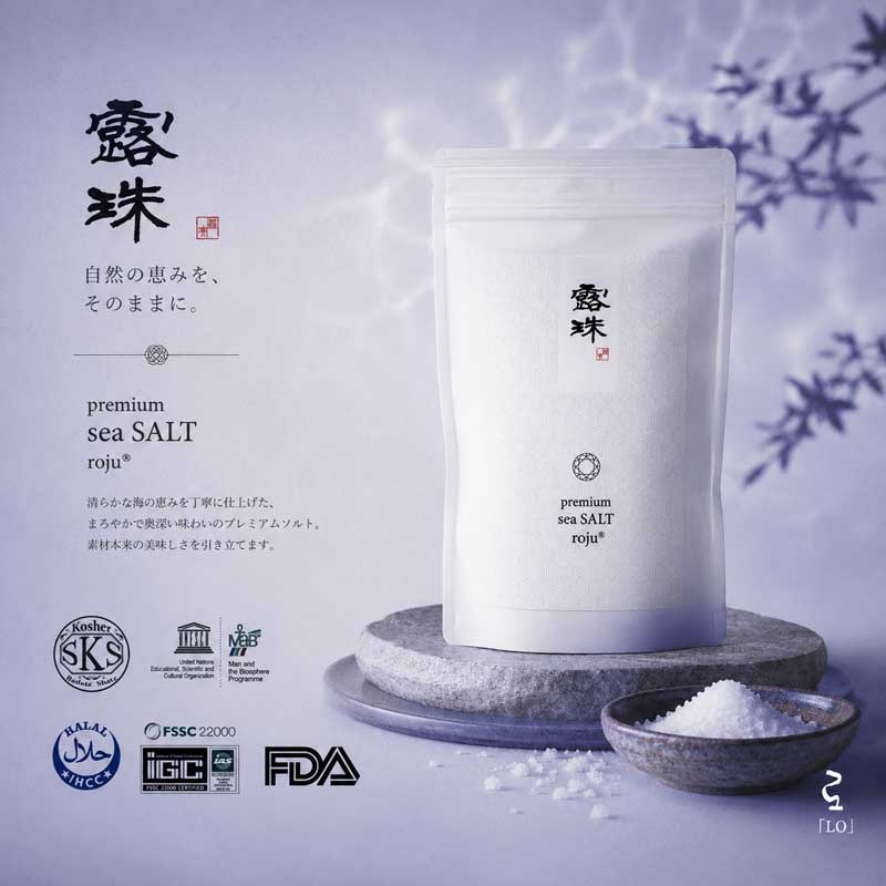 露珠 ROJU SALT 5年熟成プレミアム 天日塩 500g｜非加熱・無添加・UNESCO認定海域