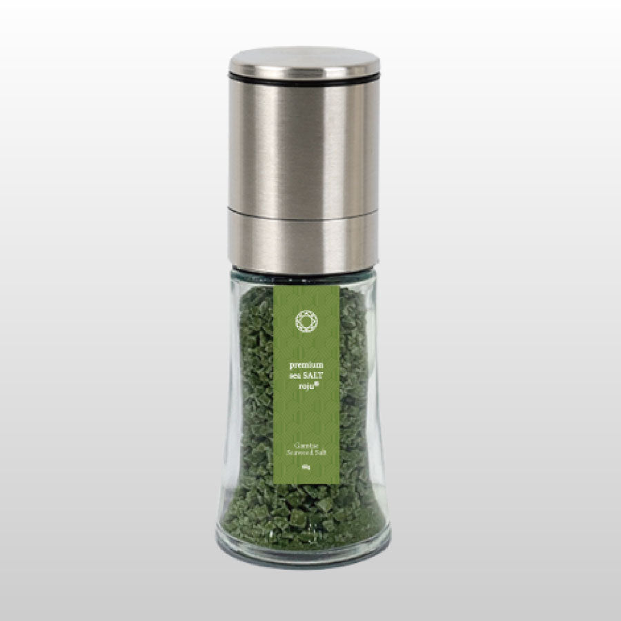 露珠 ROJU SALT カムテ海苔 ミル 60g｜挽きたて・食卓用ガラスボトル
